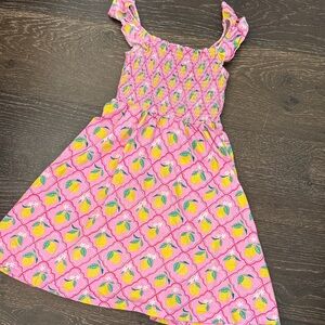 Mini Boden Pink and Yellow Patterned Dress